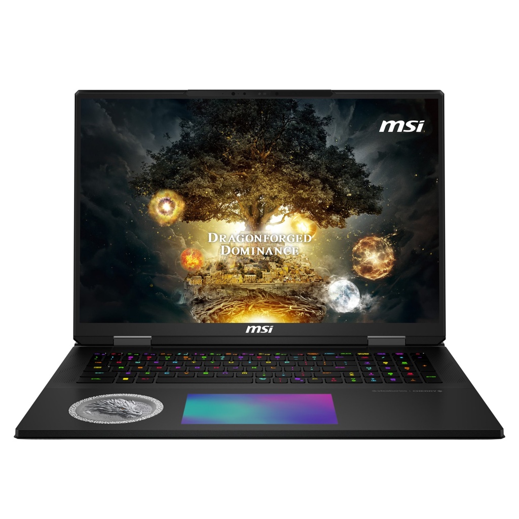 [9S7-1824A5-439] MSI Titan 18 HX DRAGON EDITION NORSE MYTH A2XWIG-439IT Intel Core Ultra 9 285HX Computer portatile 45,7 cm (18") UHD+ 64 GB DDR5-SDRAM 6 TB SSD NVIDIA GeForce RTX 5080 Laptop GPU Wi-Fi 7 (802.11be) Windows 11 Pro Nero