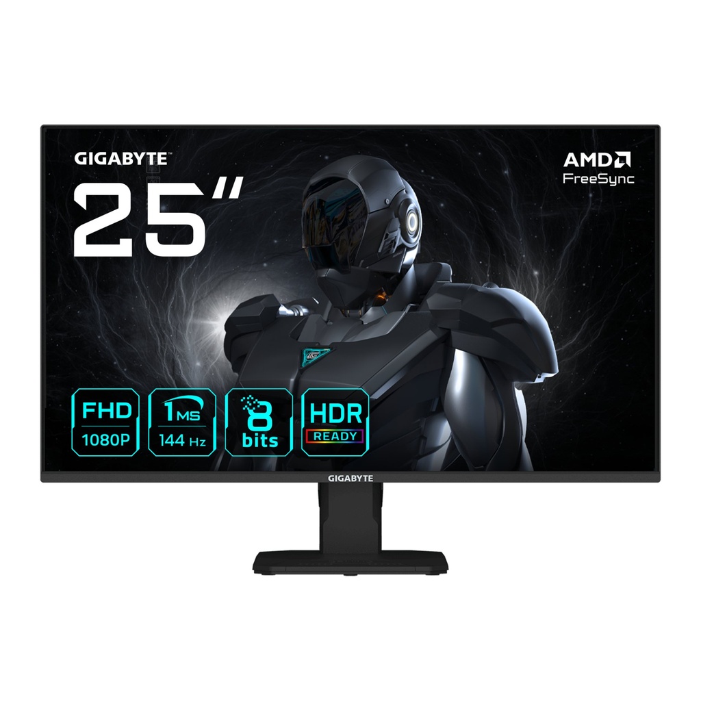 [GS25F14 EK] GIGABYTE GS25F14 Monitor Gaming FHD da 25” - 1920 x 1080, 144Hz, 1ms, 300 cd/m², Display HDR 10, HDMI 2.0, DisplayPort 1.2