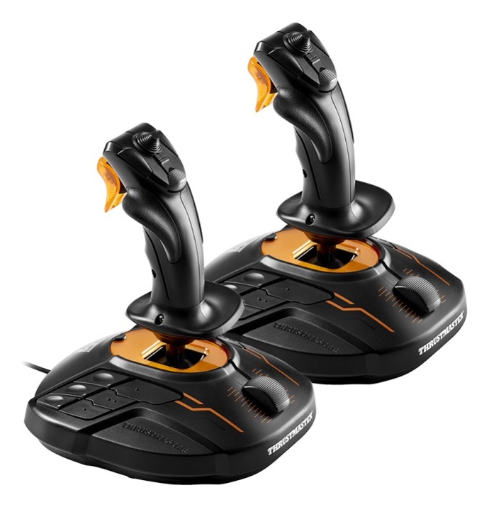 [2960815] Thrustmaster T.16000M FCS SPACE SIM DUO Nero, Arancione USB Flightstick Analogico/Digitale PC
