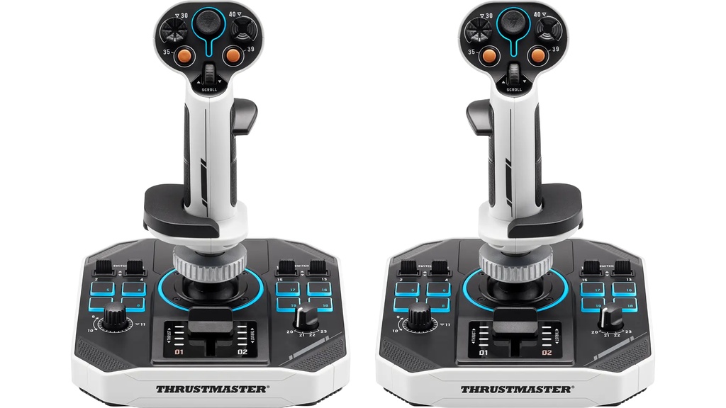 [2960939] Thrustmaster Sol-R 2 HOSAS Space Sim Duo Nero, Bianco USB Flightstick Analogico/Digitale PC