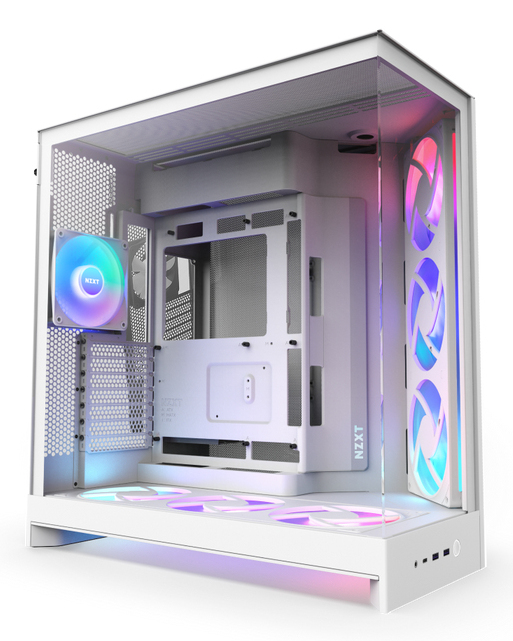 Case NZXT H9 Flow RGB+ Midi Tower ATX Vetro Temperato Bianco
