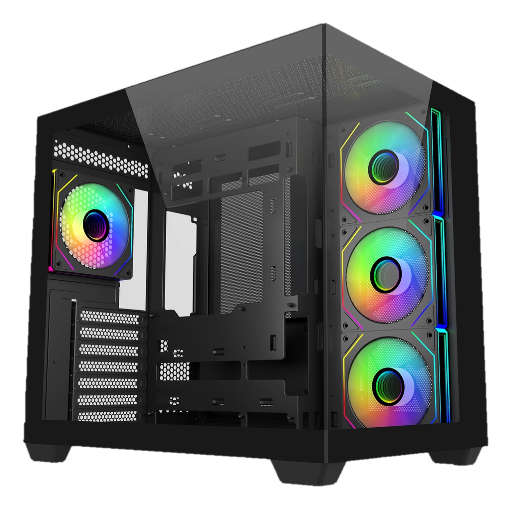 Case Cooler Master Elite 681 Midi Tower ATX RGB Vetro Temperato Nero