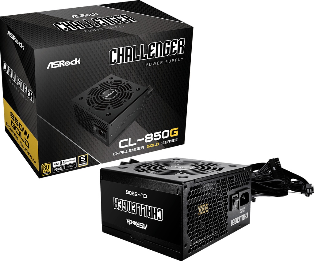 [90-UXC085-GNEAAA] Asrock Challenger CL-850G alimentatore per computer 850 W 20+4 pin ATX ATX Nero