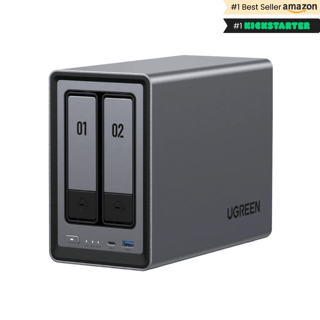 [25369] Ugreen NASync DXP2800 NAS System 2-Bay Compatta Intel® N N100 8 GB DDR5 0 TB UGOS Pro Nero