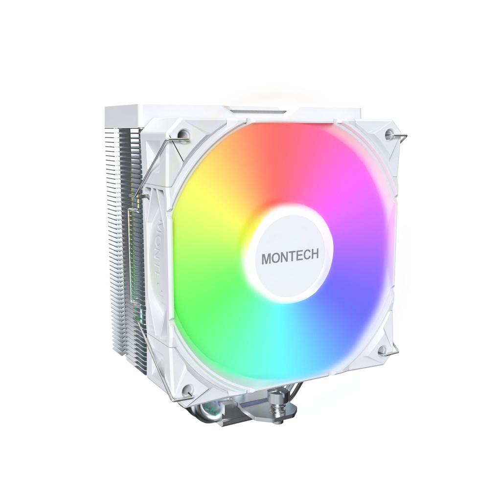 [NX400 ARGB (W)] Montech NX400 ARGB Processore Raffreddatore d'aria 12 cm Bianco 2 pz