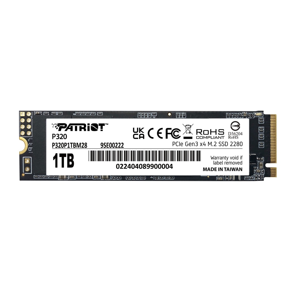 SSD Patriot Memory P320 1 TB M.2 PCI Express 3.0 NVMe