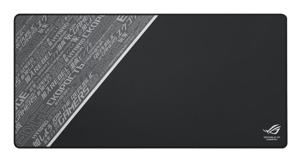 [90MP00K3-B0UA00] ASUS ROG Sheath BLK LTD Tappetino per mouse per gioco da computer Nero, Grigio, Bianco