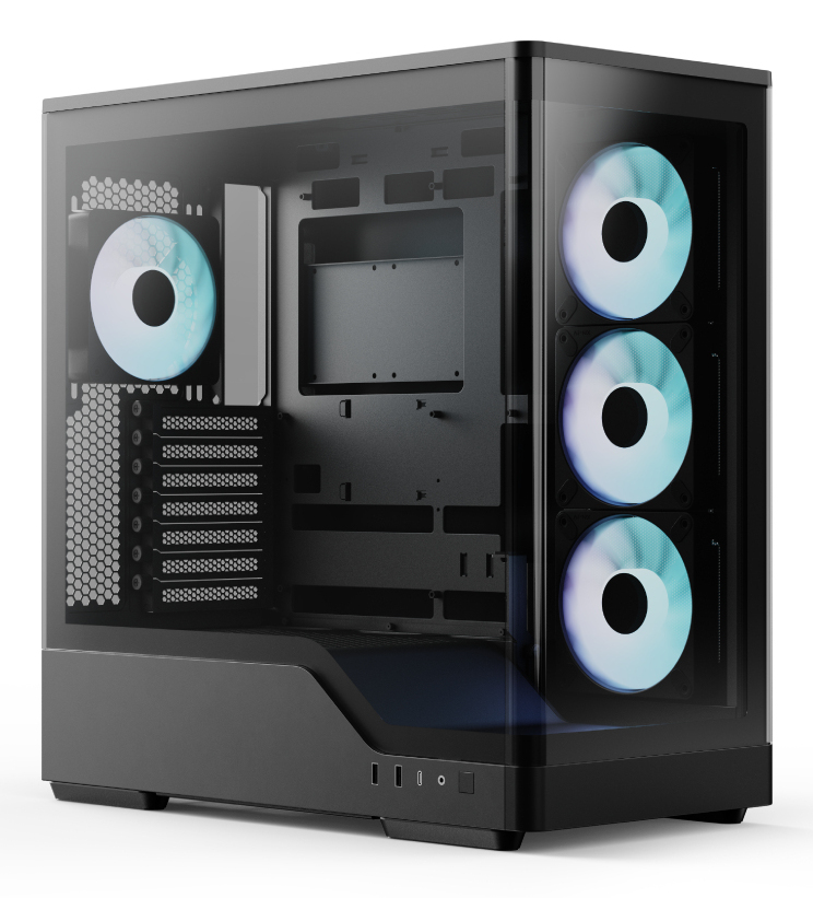 Case Aerocool P500A Midi-Tower ATX Vetro Temperato RGB Nero
