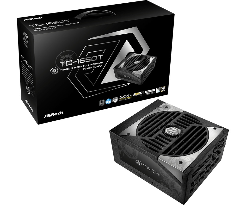 [90-UXT165-TFEAAB] Asrock Taichi TC-1650T alimentatore per computer 1650 W 20+4 pin ATX ATX Nero