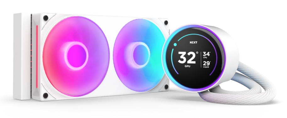 [RL-KR24E-W2] NZXT Kraken Elite 240 RGB Processore Raffreddatore di liquidi tutto in uno 12 cm Bianco 1 pz