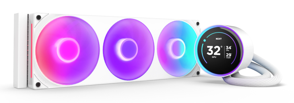 [RL-KR36E-W2] NZXT Kraken Elite 360 RGB Processore Raffreddatore di liquidi tutto in uno 12 cm Bianco 1 pz
