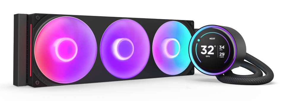 [RL-KR42E-B2] NZXT Kraken Elite 420 RGB Processore Raffreddatore di liquidi tutto in uno 14 cm Nero 1 pz