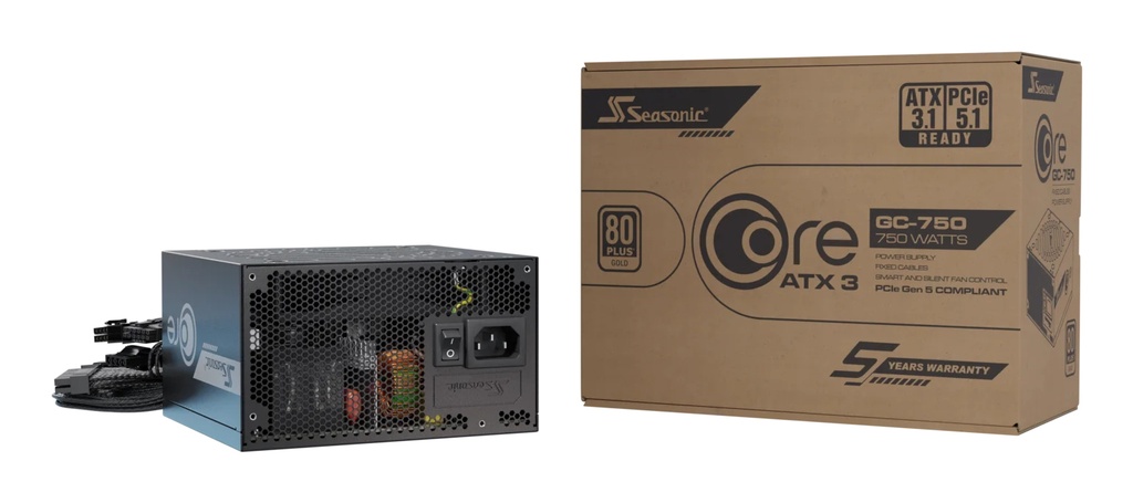 [SRP-CGC751-A5A32SF] Seasonic CORE GC-750 ATX 3.1 alimentatore per computer 750 W 20+4 pin ATX Nero