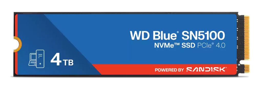 [WDS400T5B0E-00CPE0] Western Digital WD Blue SN5100 4 TB M.2 PCI Express 4.0 NVMe QLC 3D NAND