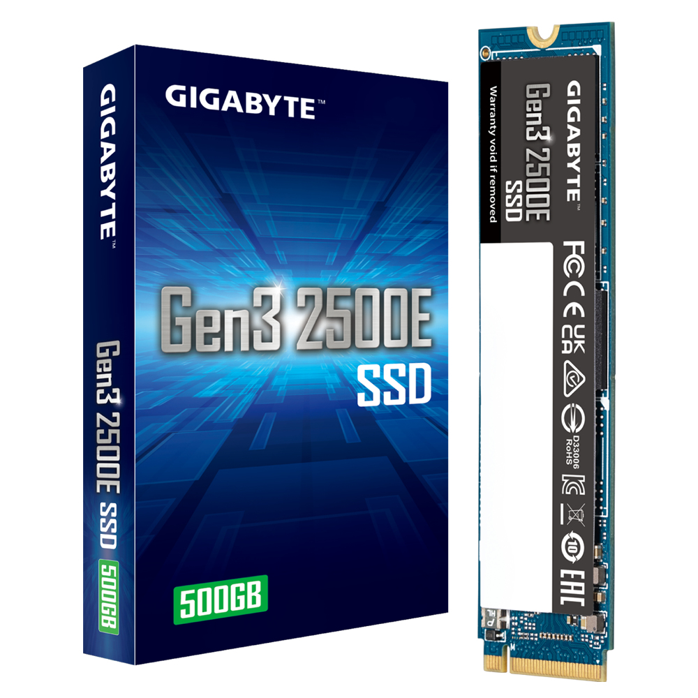 [G325E500G] GIGABYTE Gen3 2500E SSD 500GB M.2 PCI Express 3.0 NVMe