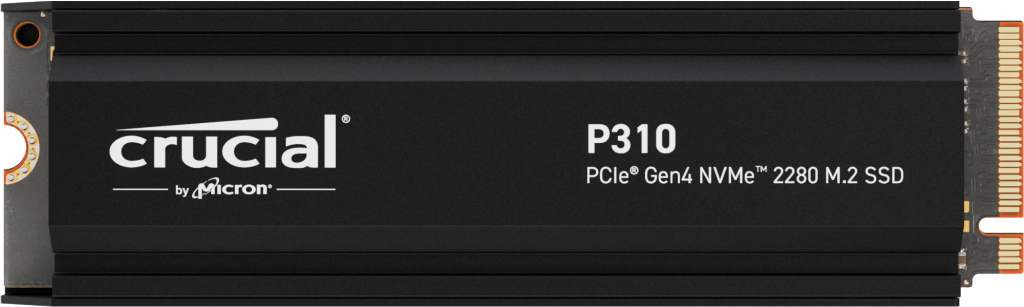 SSD Crucial P310 4TB M2 2280 M Key PCIe 4.0 x4 Dissipatore termico incluso