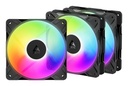 Ventole ARCTIC P12 Pro Reverse Blade A-RGB PWM 120mm Nero Kit Da 3