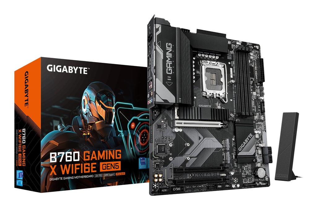 [B760 G X WF6E GEN5] GIGABYTE B760 GAMING X WIFI6E GEN5 Scheda Madre – Supporta processori Intel Core di 14a generazione, VRM a 8+1+1 fasi, fino a 5600 MHz DDR5, 3 x M.2 PCIe 4.0, Wi-Fi 6E, LAN 2.5 GbE, USB 3.2 Gen 2