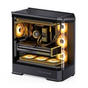Case Jonsplus D400 Midi-Tower ATX Vetro Temperato Nero