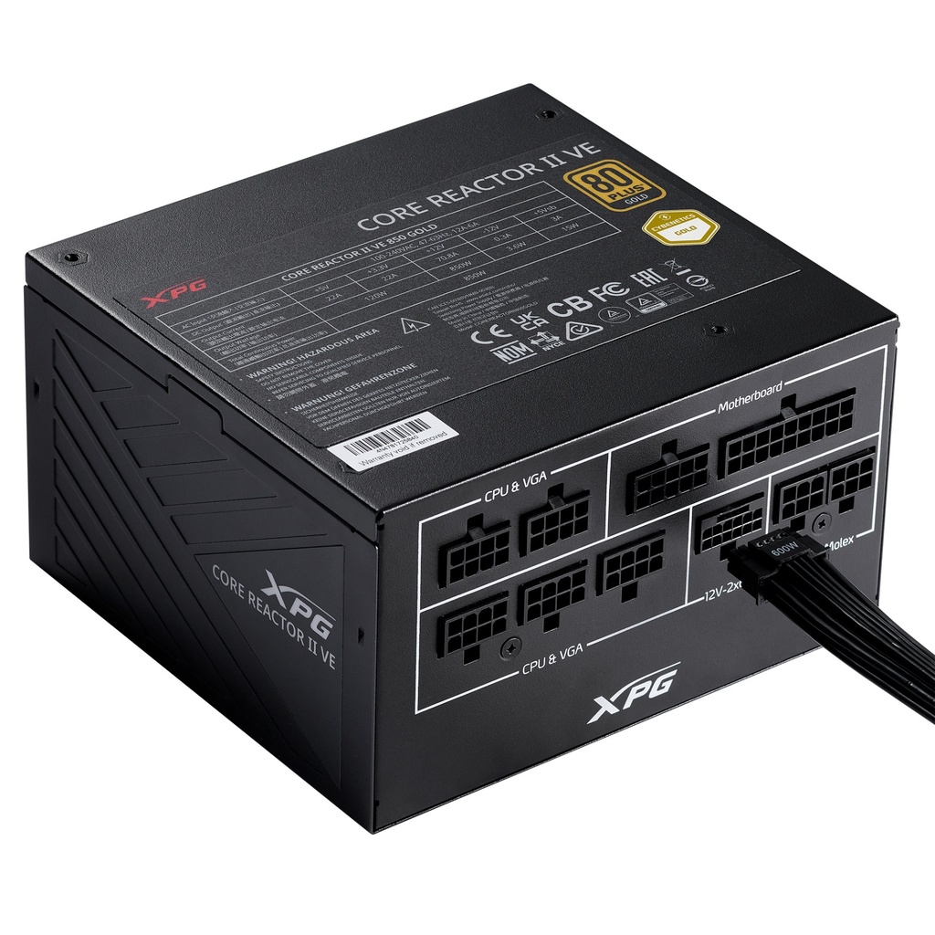 Alimentatore ADATA XPG CORE REACTOR II VE 80 PLUS Gold ATX 3.1 850w Nero