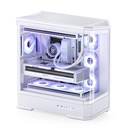 Case Jonsplus D400 Midi-Tower ATX Vetro Temperato Bianco