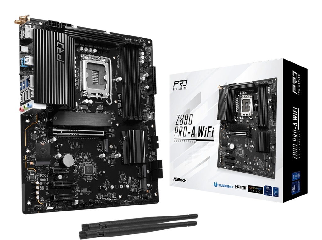 [90-MXBP60-A0UAYZ] Asrock Z890 Pro-A WiFi Intel Z890 LGA 1851 (Socket V1) ATX