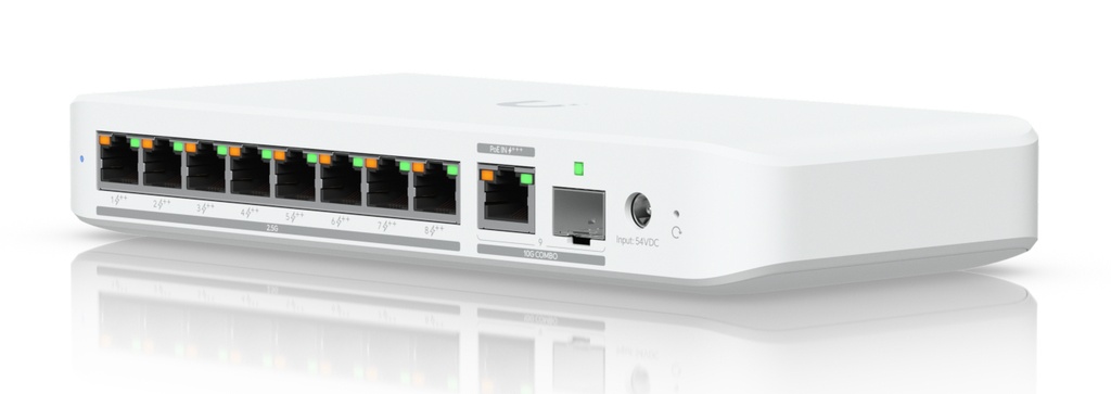[USW-FLEX-2.5G-8-POE] Ubiquiti UniFi Flex 2.5G PoE Gestito L2 2.5G Ethernet (100/1000/2500) Supporto Power over Ethernet (PoE) Montaggio da desktop/parete Bianco