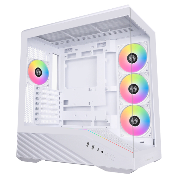 Case Lian Li Vector V100 Midi-Tower ATX RGB Vetro Temperato Bianco.