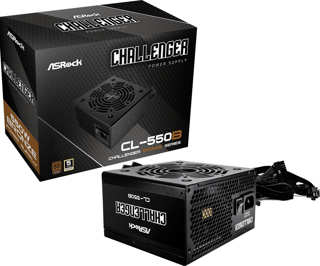 [90-UXC055-BNEAAA] Asrock CL-550B Challenger alimentatore per computer 550 W 20+4 pin ATX ATX Nero