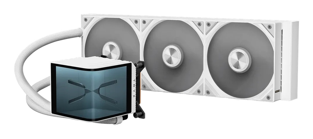 [L-P360N-DS3M-G1W] TRYX Panorama 360 Processore Kit di raffreddamento a liquido 12 cm Bianco 1 pz