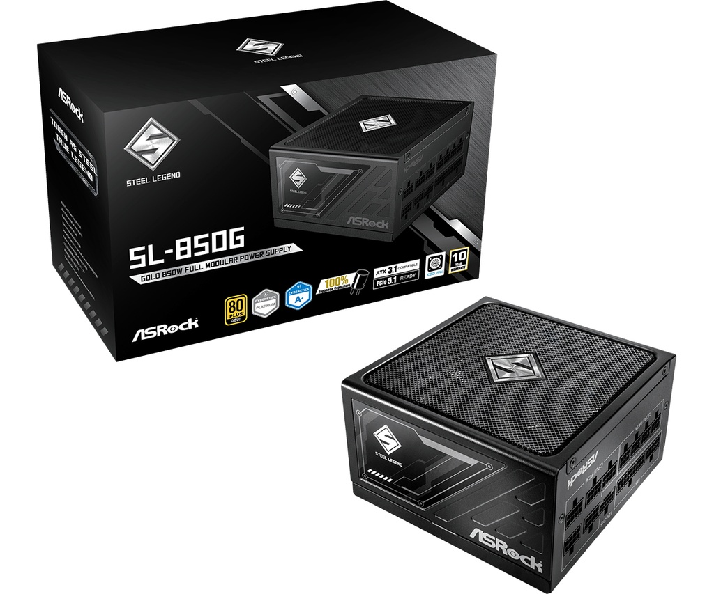 Alimentatore Asrock SL 850G Steel Legend 850W 80Plus Gold Modulare ATX3.1 e PCIe5.1