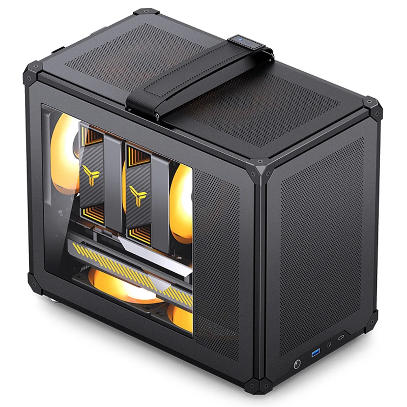Case Jonsbo C6 MAX Mini Micro ATX Vetro Temperato Nero