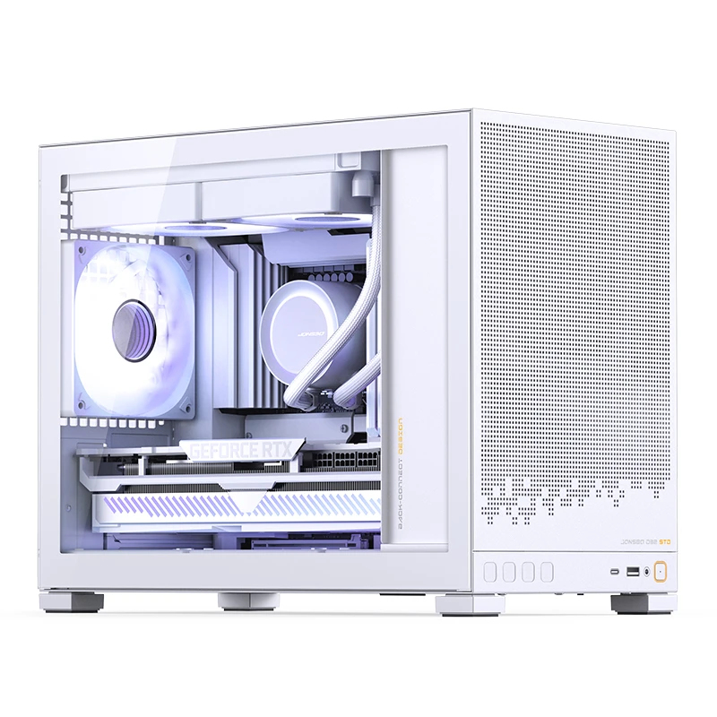 Case Jonsbo D32 STD White Mini mATX Vetro Temperato Bianco