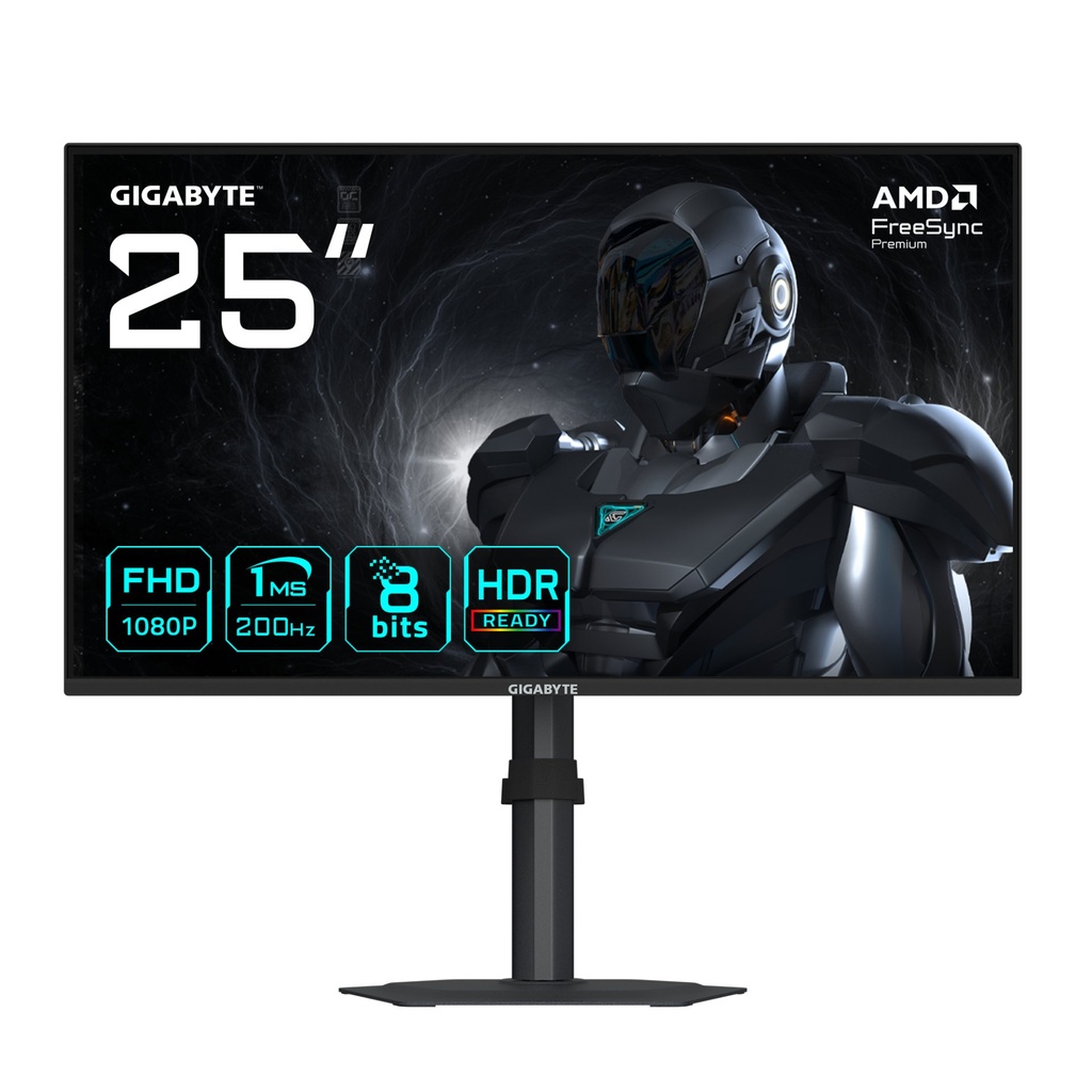 [G25F2 EK] GIGABYTE G25F2 Monitor Gaming 24,5" FHD – 1920 x 1080, 200Hz, 1ms, 300 cd/m², DisplayHDR 10, HDMI 2.0, DisplayPort 1.4