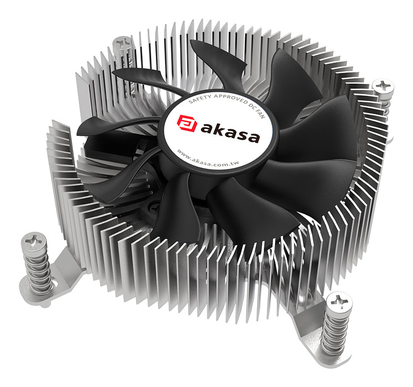 [AK-CC6616HP01] Akasa AK-CC6616HP01 sistema di raffreddamento per computer Processore Raffreddatore d'aria 7,5 cm Alluminio, Nero 1 pz