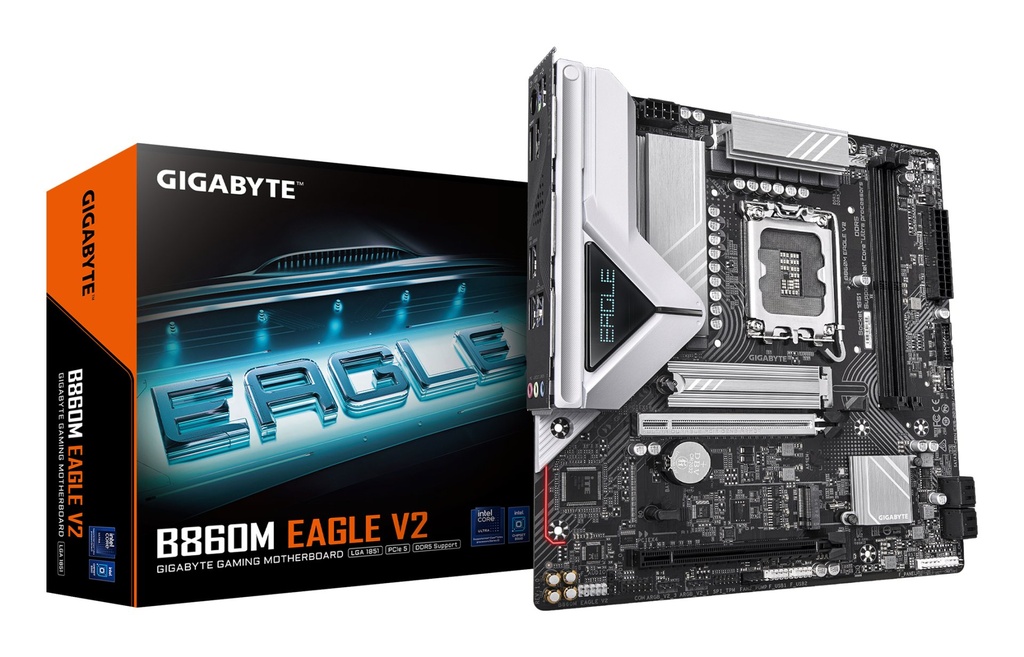 [B860M EAGLE V2] GIGABYTE B860M EAGLE V2 Scheda madre - CPU Intel Core Ultra Series, VRM a 6+1+2 fasi, fino a 9066 MHz DDR5, 1x M.2 PCIe 5.0 + 1x M.2 PCIe 4.0, LAN 2.5 GbE, USB 3.2 Gen 1