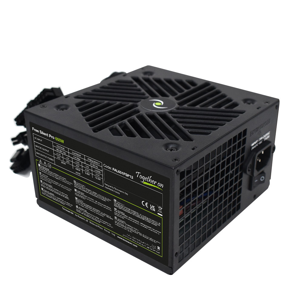 [FAL651FSP12] Tecnoware FAL651FSP12 alimentatore per computer 650 W 24-pin ATX ATX Nero