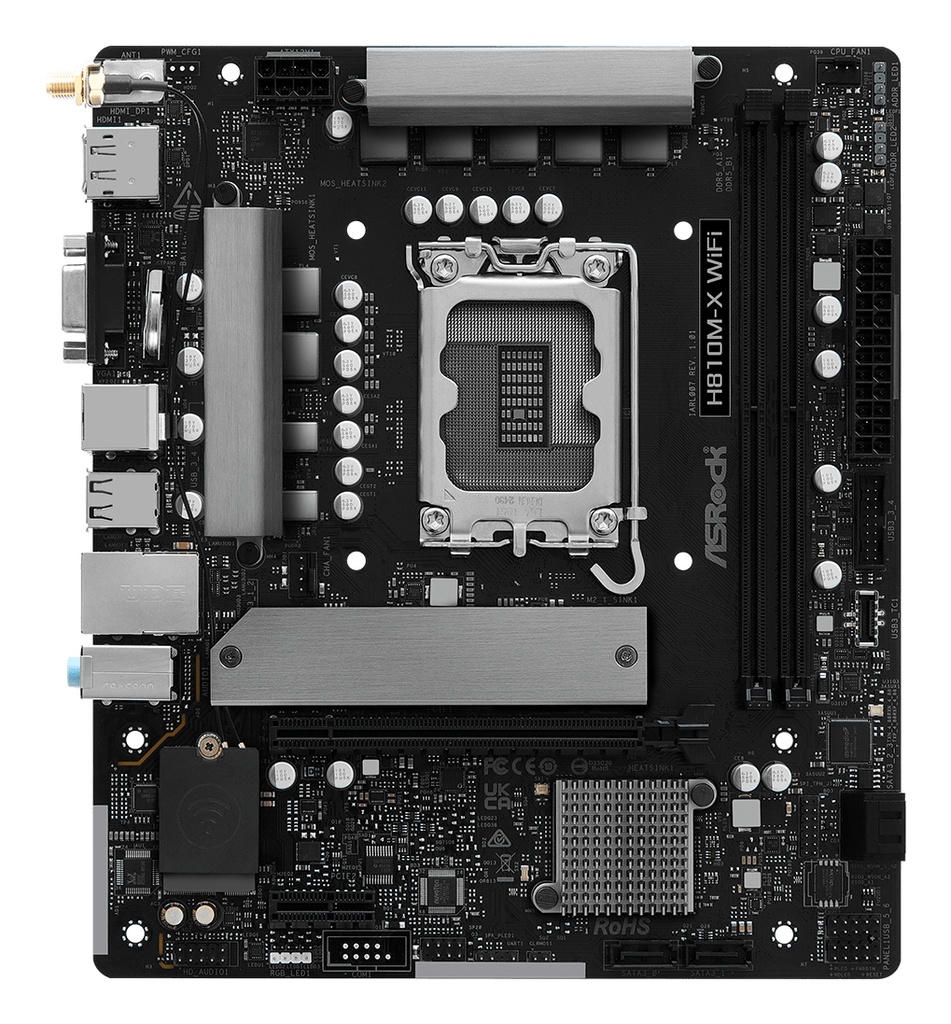Scheda Madre ASROCK H810M-X WiFi Micro-ATX DDR5 Socket LGA 1851