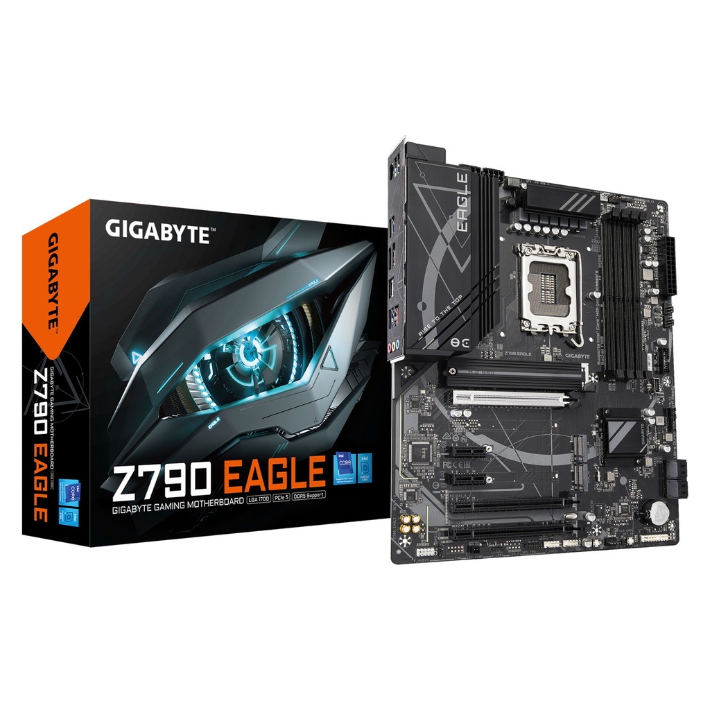 [Z790 EAGLE] GIGABYTE Z790 EAGLE Scheda madre - Supporta CPU Intel Core di 14a generazione, VRM a 12+1+1 fasi, fino a 7600MHz DDR5 (OC), 3xPCIe 4.0 M.2, LAN 2,5GbE, USB 3.2 Gen 2