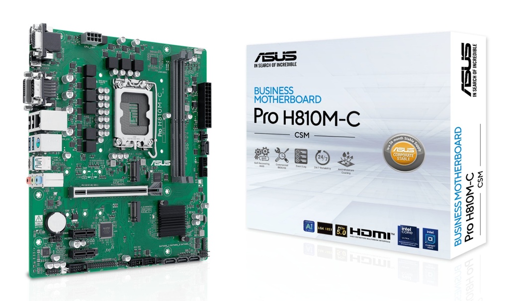 Scheda Madre ASUS PRO H810M-C CSM Micro-ATX DDR5 Socket LGA 1851