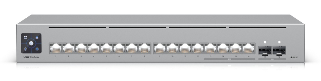 [USW-PRO-MAX-16] Ubiquiti Pro Max 16 L3 2.5G Ethernet (100/1000/2500) 1U Grigio