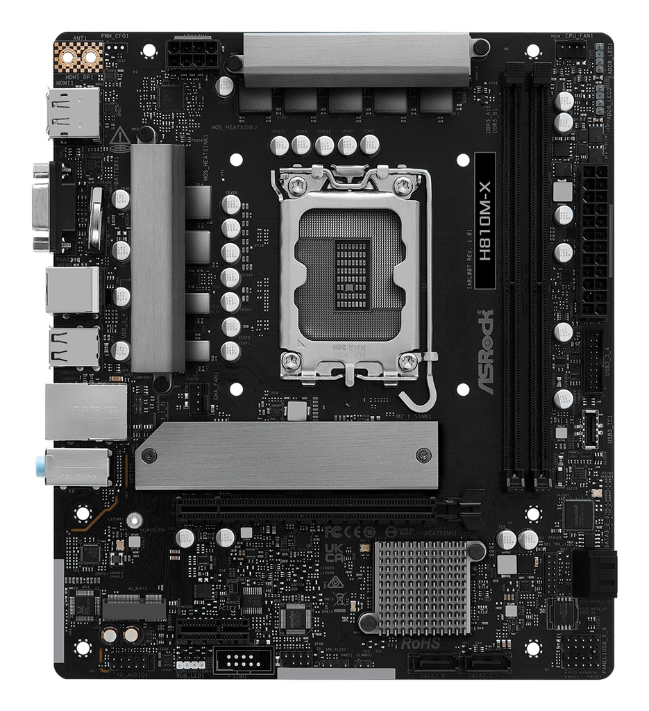 [90-MXBS40-A0UAYZ] Scheda Madre ASROCK H810M-X Micro-ATX DDR5 Socket LGA 1851