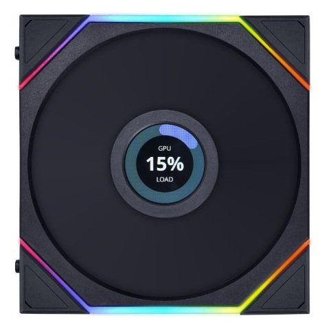 [14TLLCD1W1B] Lian Li Uni Fan TL LCD Case per computer, Processore Ventilatore 14 cm Nero 1 pz