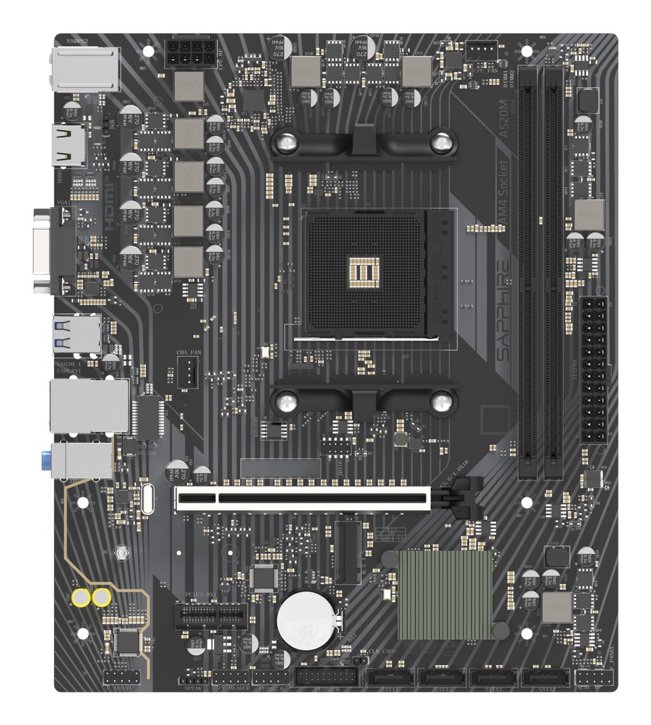 Scheda Madre Sapphire Pulse A520M-E AM4 DDR4 mATX