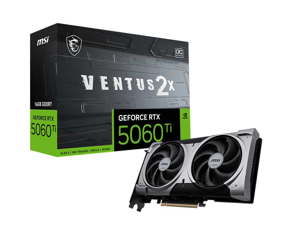 Scheda Video MSI NvidiaGeForce RTX 5060 Ti 16G VENTUS 2X OC Plus 16GB GDDR7