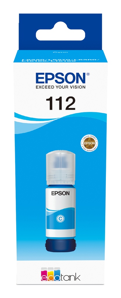[C13T06C24A] Cartuccia Epson EcoTank 112 Ciano L5160 L5150 6000 pagine 70 ml