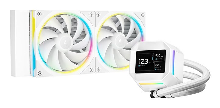 [R-LM240-WHDMMC-1] DeepCool LM240 WH Processore Kit di raffreddamento a liquido 12 cm Bianco 1 pz