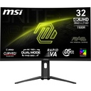 Monitor MSI MAG 321CUPDFDE 32" Nero UltraHD 4K Rapid-VA Curvo Dual-Mode 160 320 Hz USB-C 320Hz