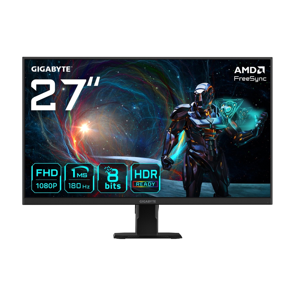 [GS27FA EU] GIGABYTE GS27FA 27" Monitor da Gioco FHD - 1920 x 1080, 180Hz, 1ms, 300 cd/m², FreeSync, HDR Ready, HDMI 2.0