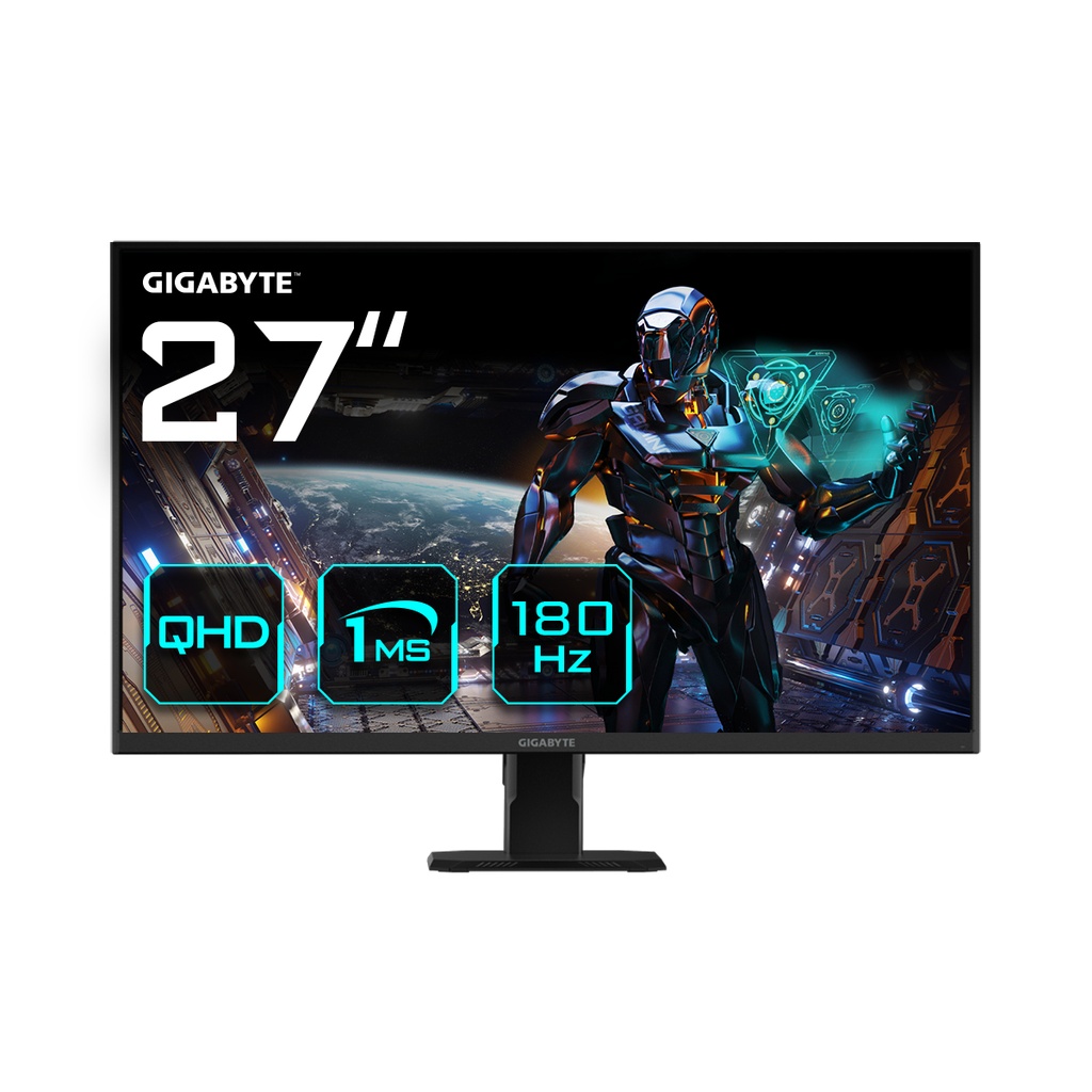 [GS27QA EU] GIGABYTE GS27QA 27" Monitor da Gioco QHD - 2560 x 1440 (QHD), 180Hz, 1ms, 300 cd/m2, FreeSync, HDR Ready, HDMI 2.0, Displayport 1.4